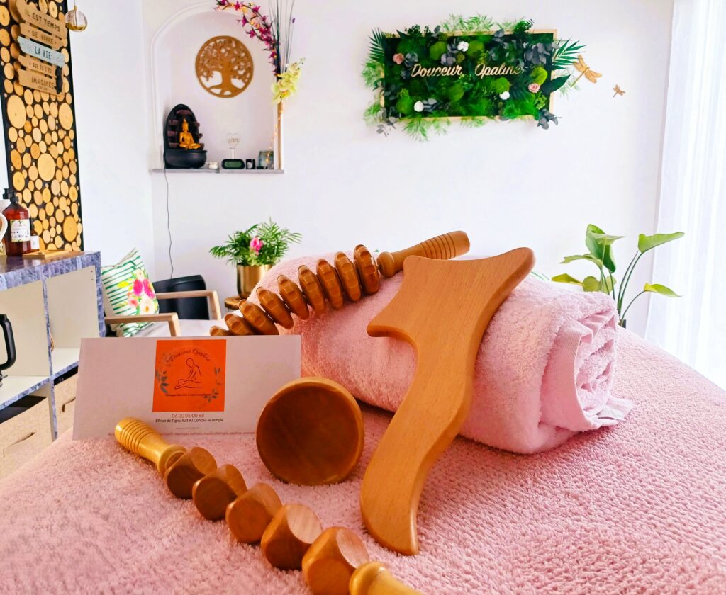 outils en bois pour massage madérothérapie